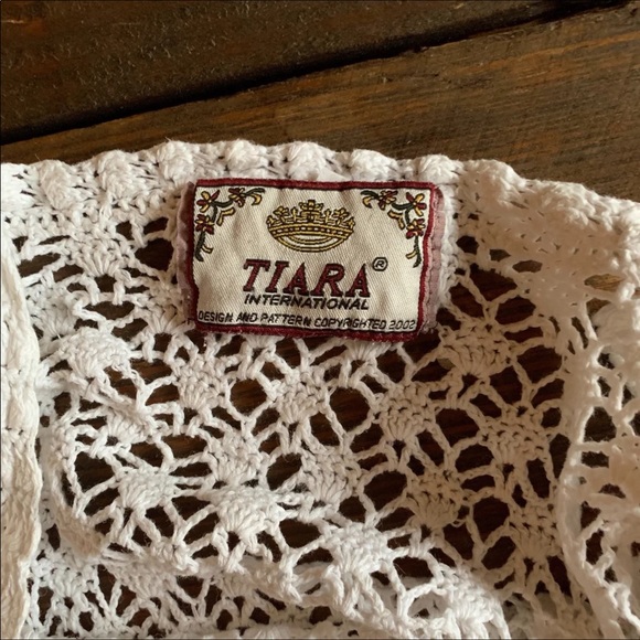 VINTAGE Gorgeous White Crotchet Top - Picture 4 of 4
